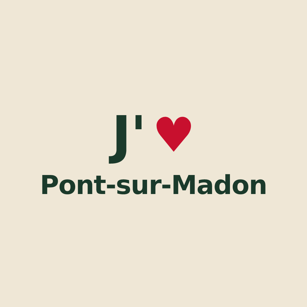 Tote bag personnalisé Pont-sur-Madon — design J'aime Pont-sur-Madon