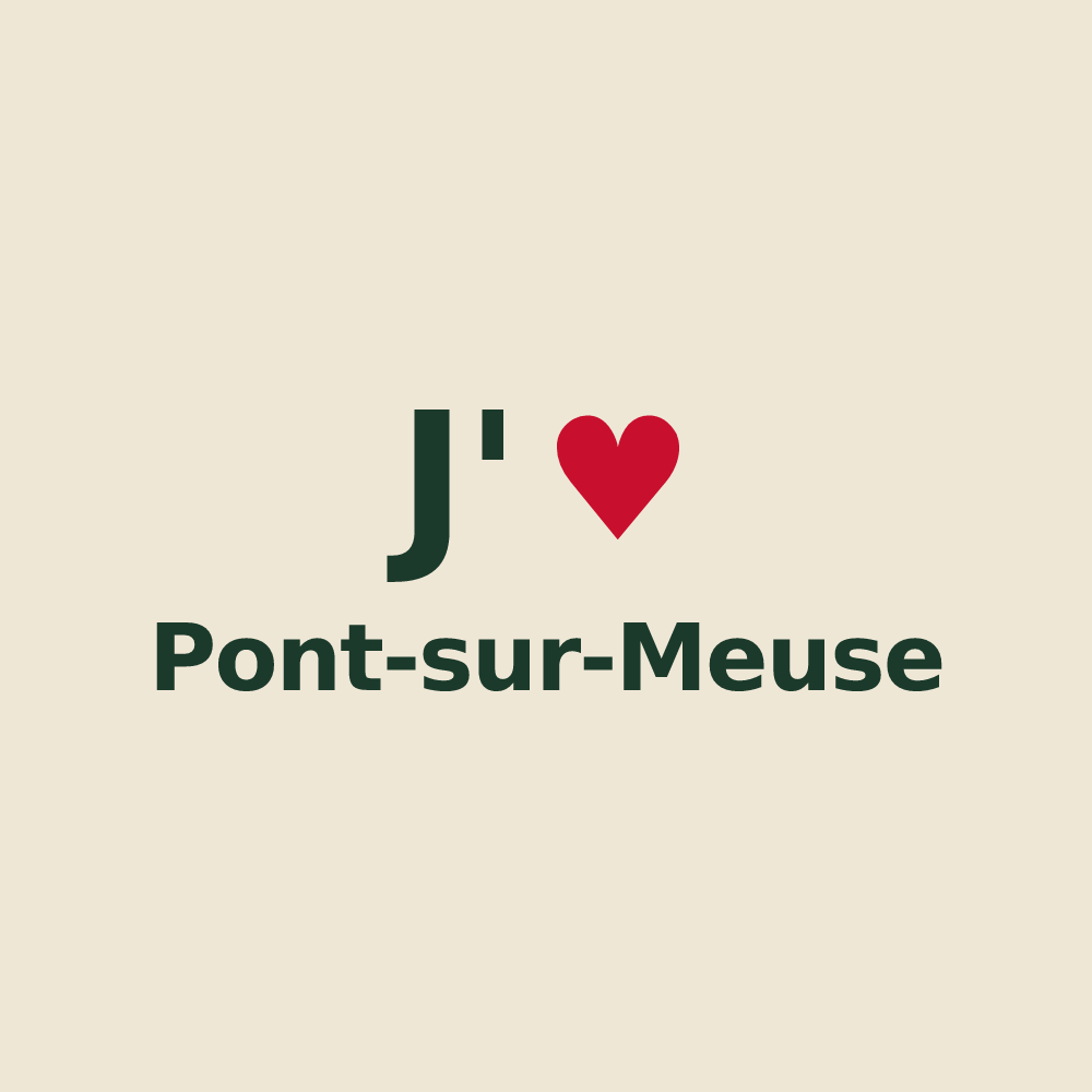 Tote bag personnalisé Pont-sur-Meuse — design J'aime Pont-sur-Meuse