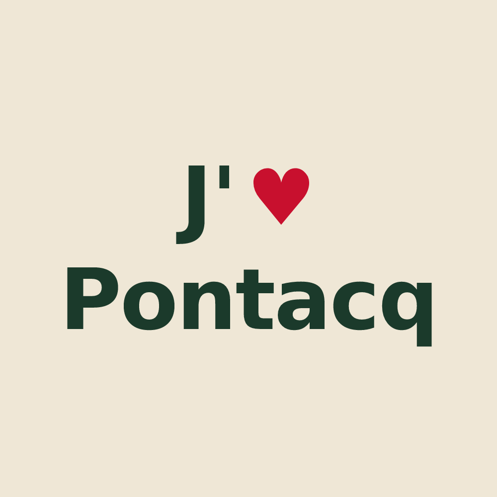Tote bag personnalisé Pontacq — design « J'aime Pontacq » imprimé sur le tote bag