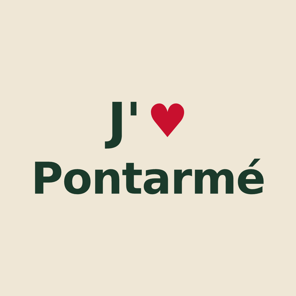 Tote bag personnalisé Pontarmé — design J'aime Pontarmé
