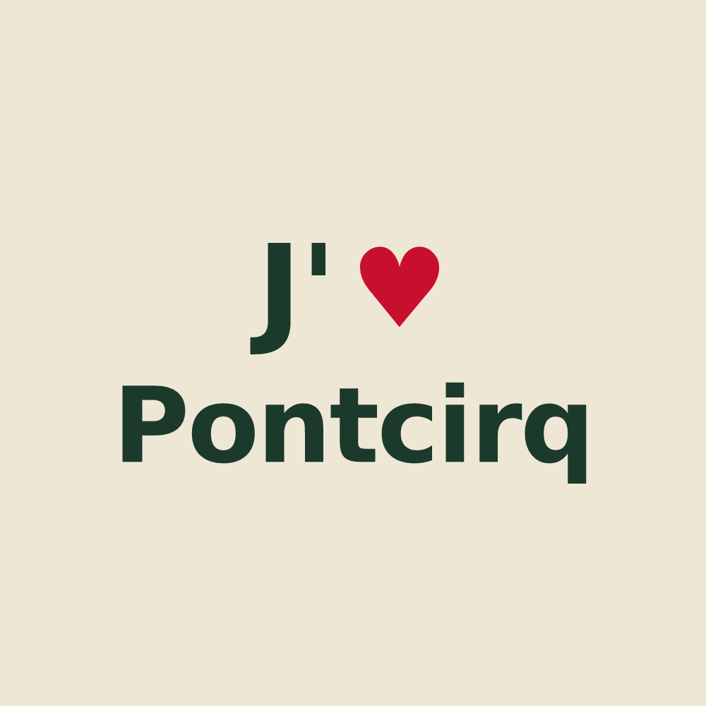 Tote bag personnalisé Pontcirq — design J'aime Pontcirq