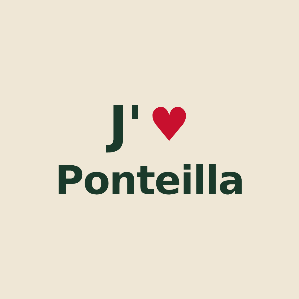 Tote bag personnalisé Ponteilla — design J'aime Ponteilla