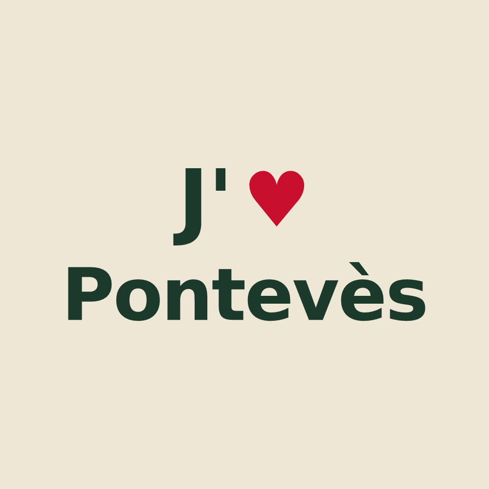 Tote bag personnalisé Pontevès — design J'aime Pontevès