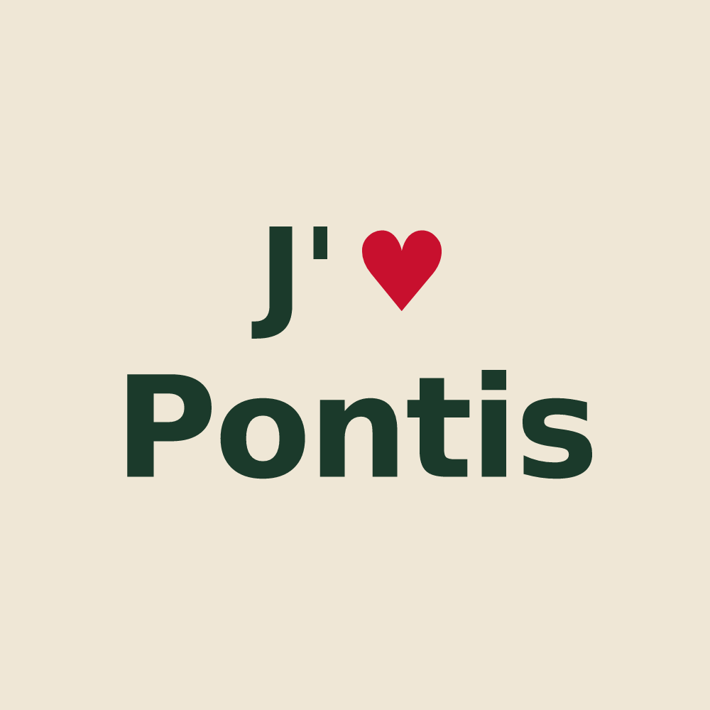 Tote bag personnalisé Pontis — design J'aime Pontis