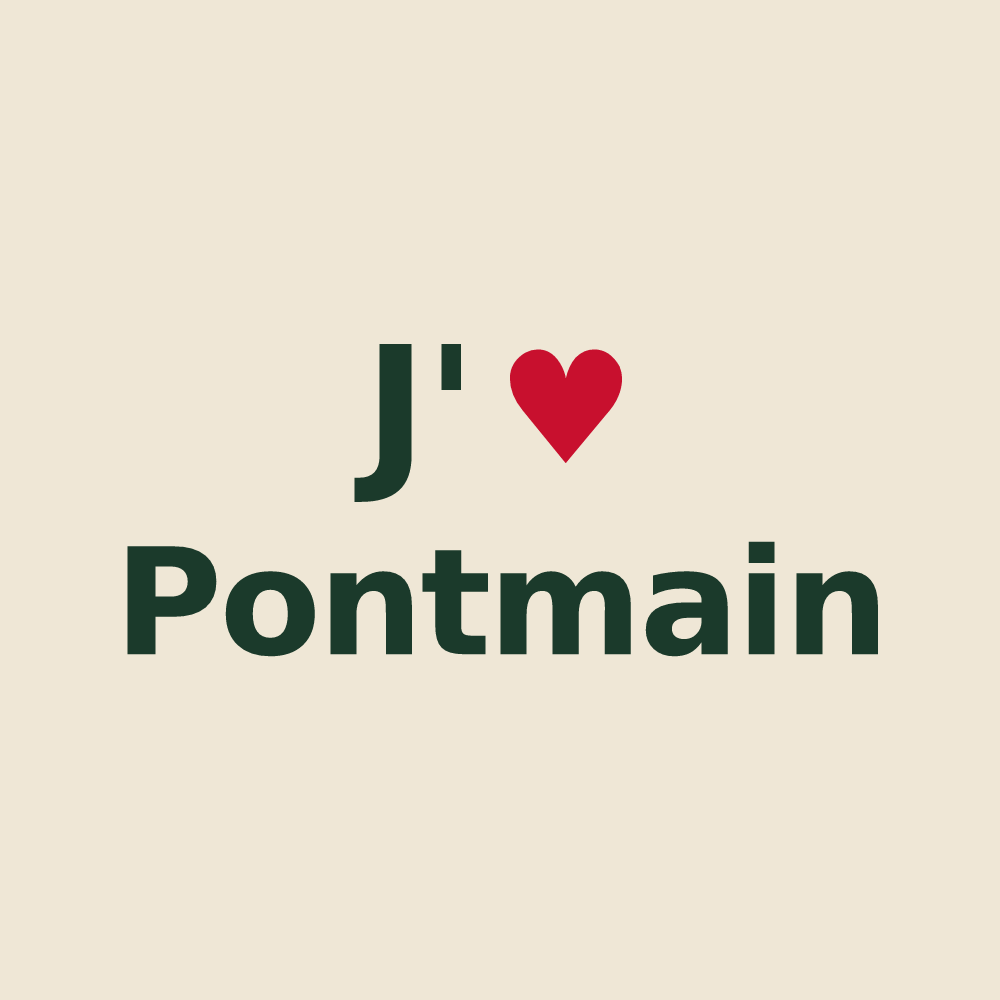 Tote bag personnalisé Pontmain — design J'aime Pontmain
