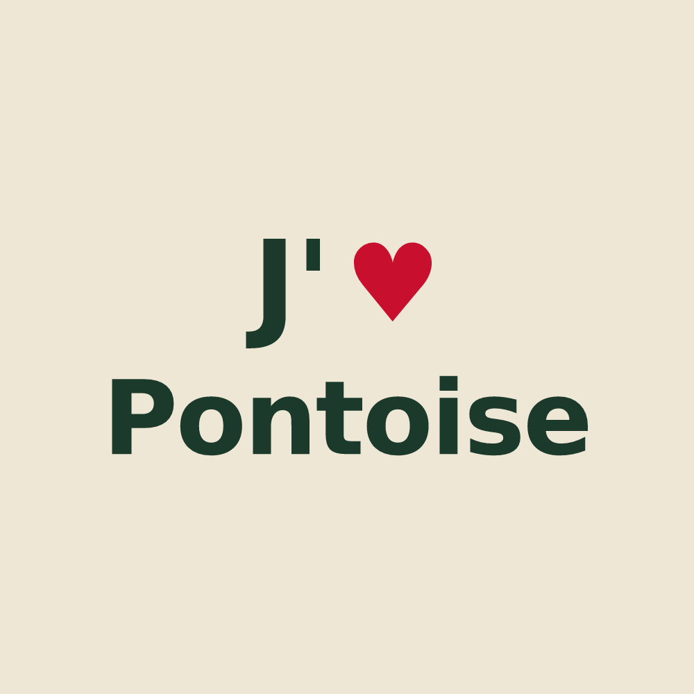 Tote bag personnalisé Pontoise — design « J'aime Pontoise » imprimé sur le tote bag