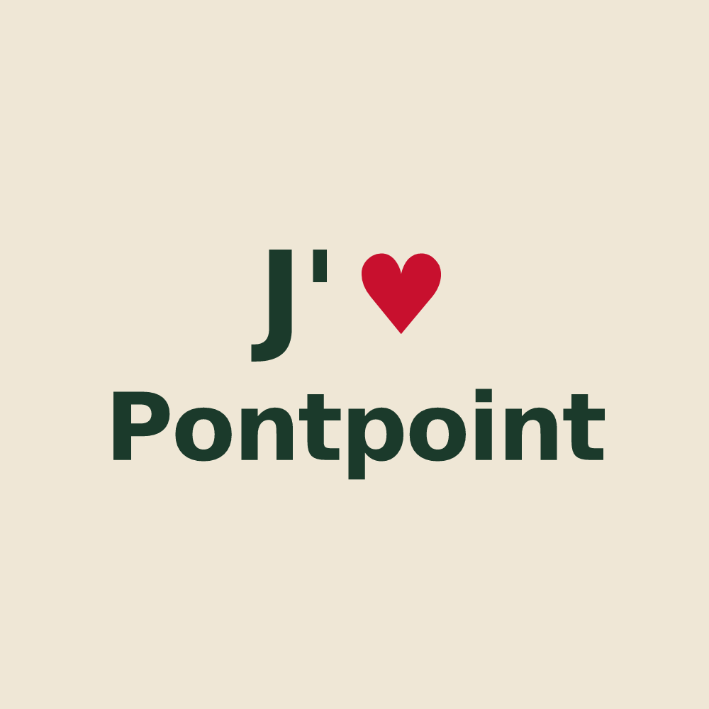 Tote bag personnalisé Pontpoint — design J'aime Pontpoint