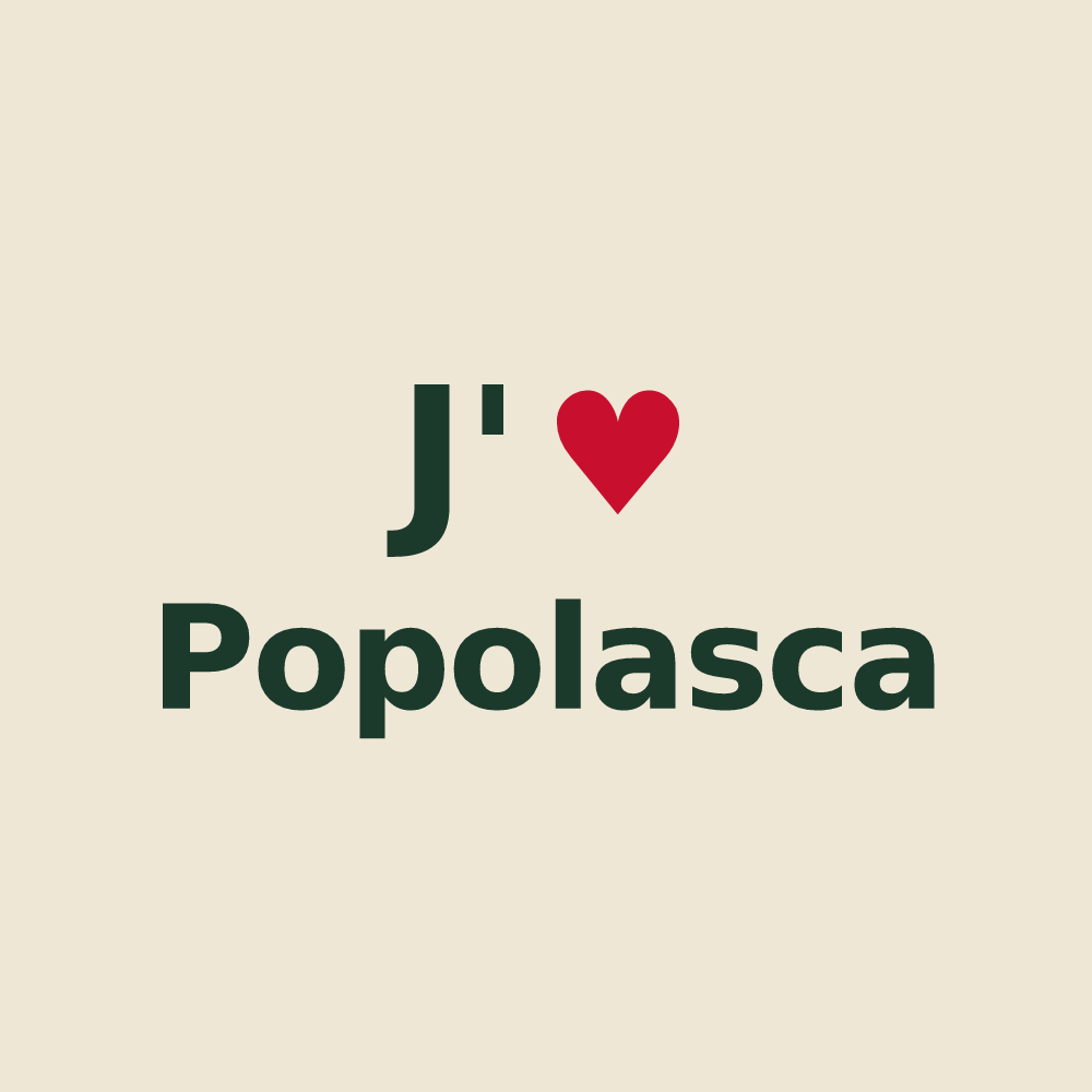 Tote bag personnalisé Popolasca — design J'aime Popolasca