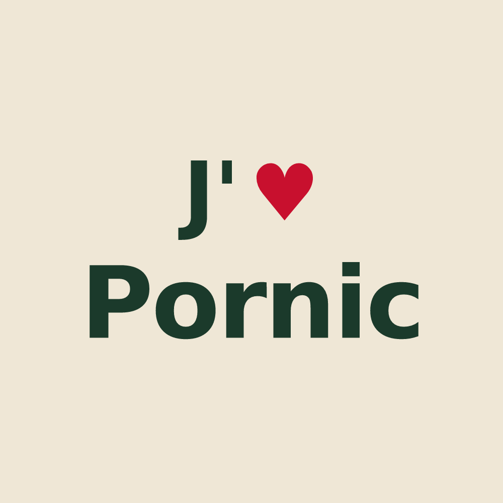 Tote bag personnalisé Pornic — design J'aime Pornic