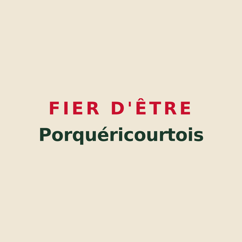 Tote bag « Fier d'être Porquéricourtois » — design pour Porquéricourt