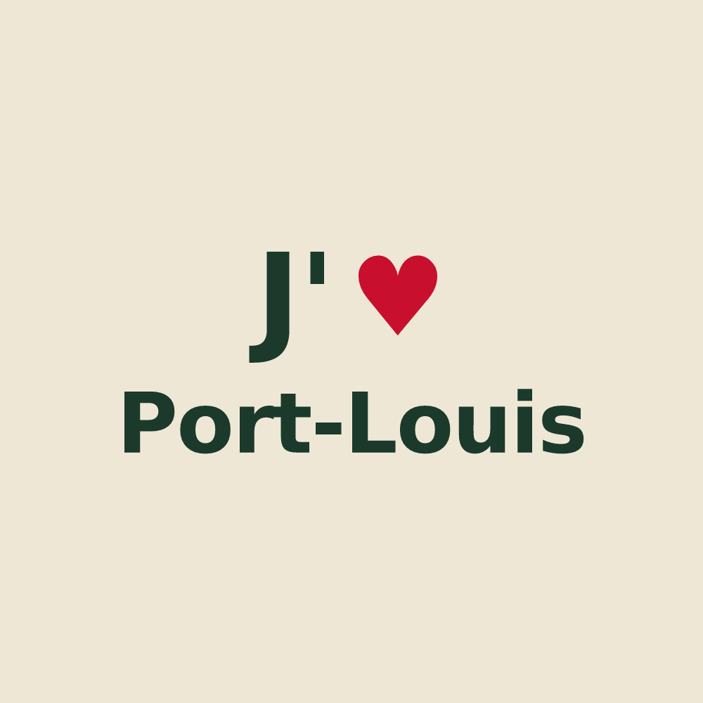 Tote bag personnalisé Port-Louis — design J'aime Port-Louis