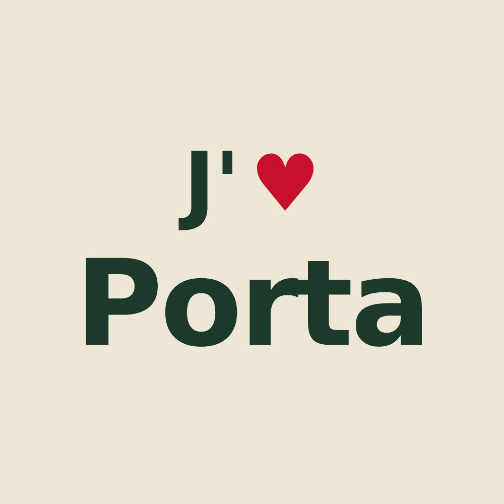 Tote bag personnalisé Porta — design J'aime Porta
