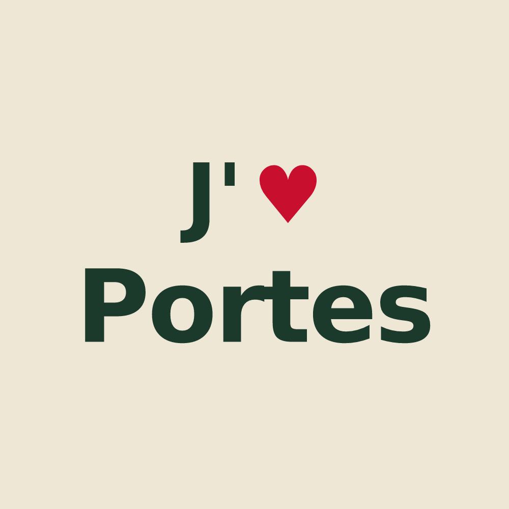 Tote bag personnalisé Portes — design J'aime Portes