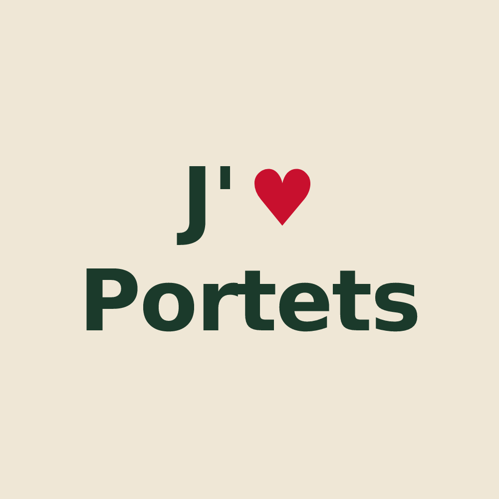 Tote bag personnalisé Portets — design J'aime Portets