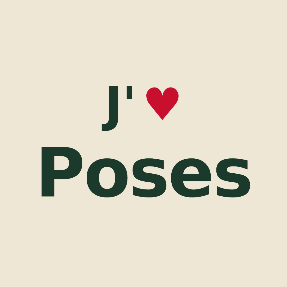 Tote bag personnalisé Poses — design J'aime Poses