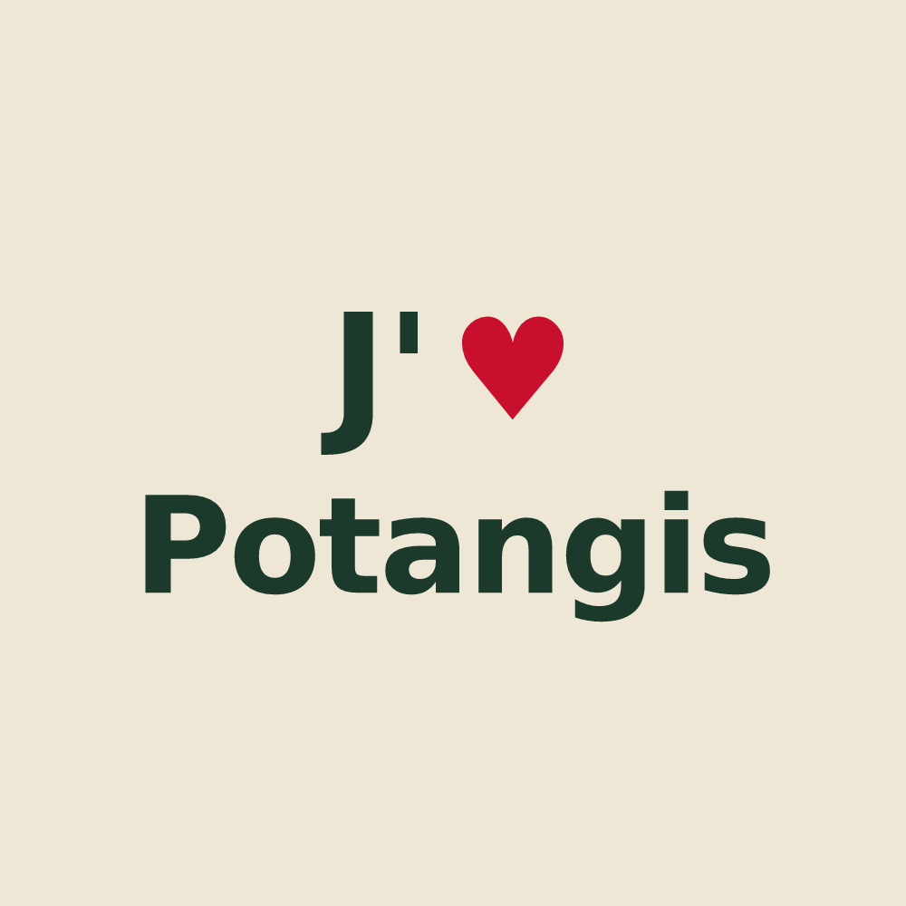 Tote bag personnalisé Potangis — design J'aime Potangis