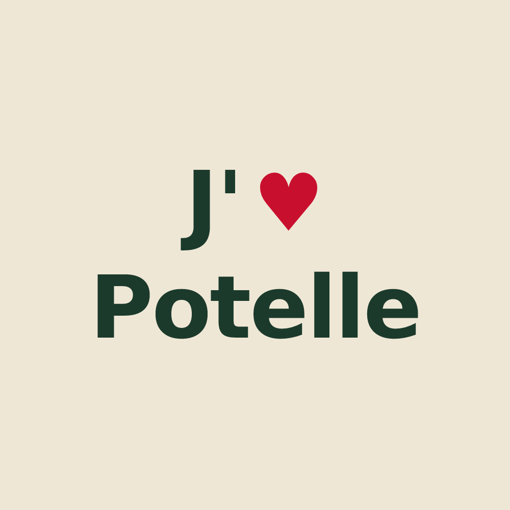 Tote bag personnalisé Potelle — design J'aime Potelle