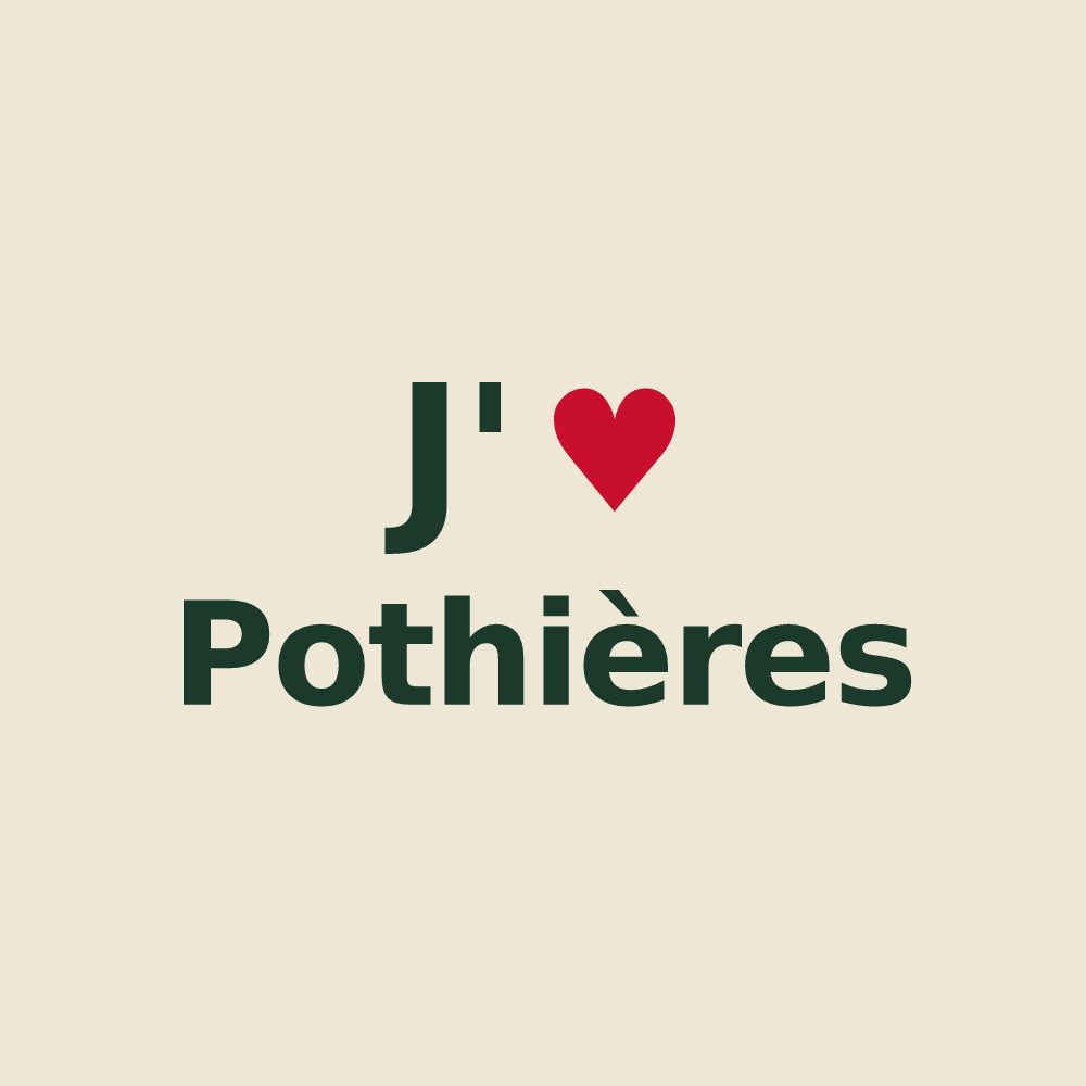 Tote bag personnalisé Pothières — design J'aime Pothières