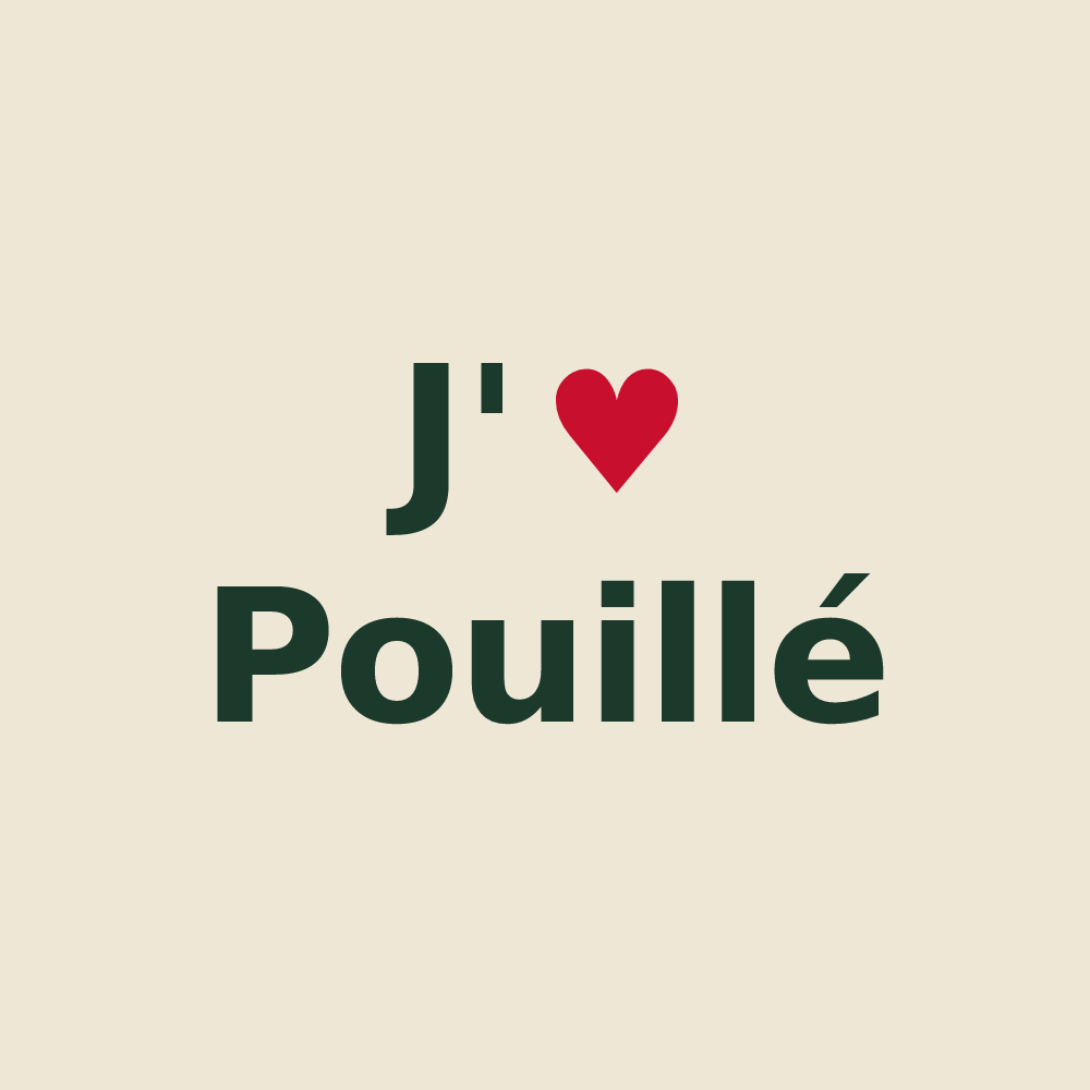 Tote bag personnalisé Pouillé — design J'aime Pouillé