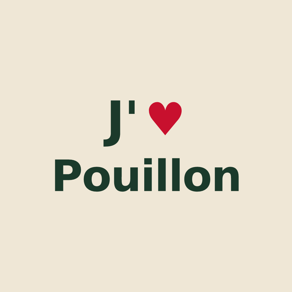 Tote bag personnalisé Pouillon — design J'aime Pouillon