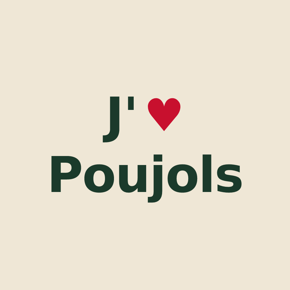 Tote bag personnalisé Poujols — design J'aime Poujols