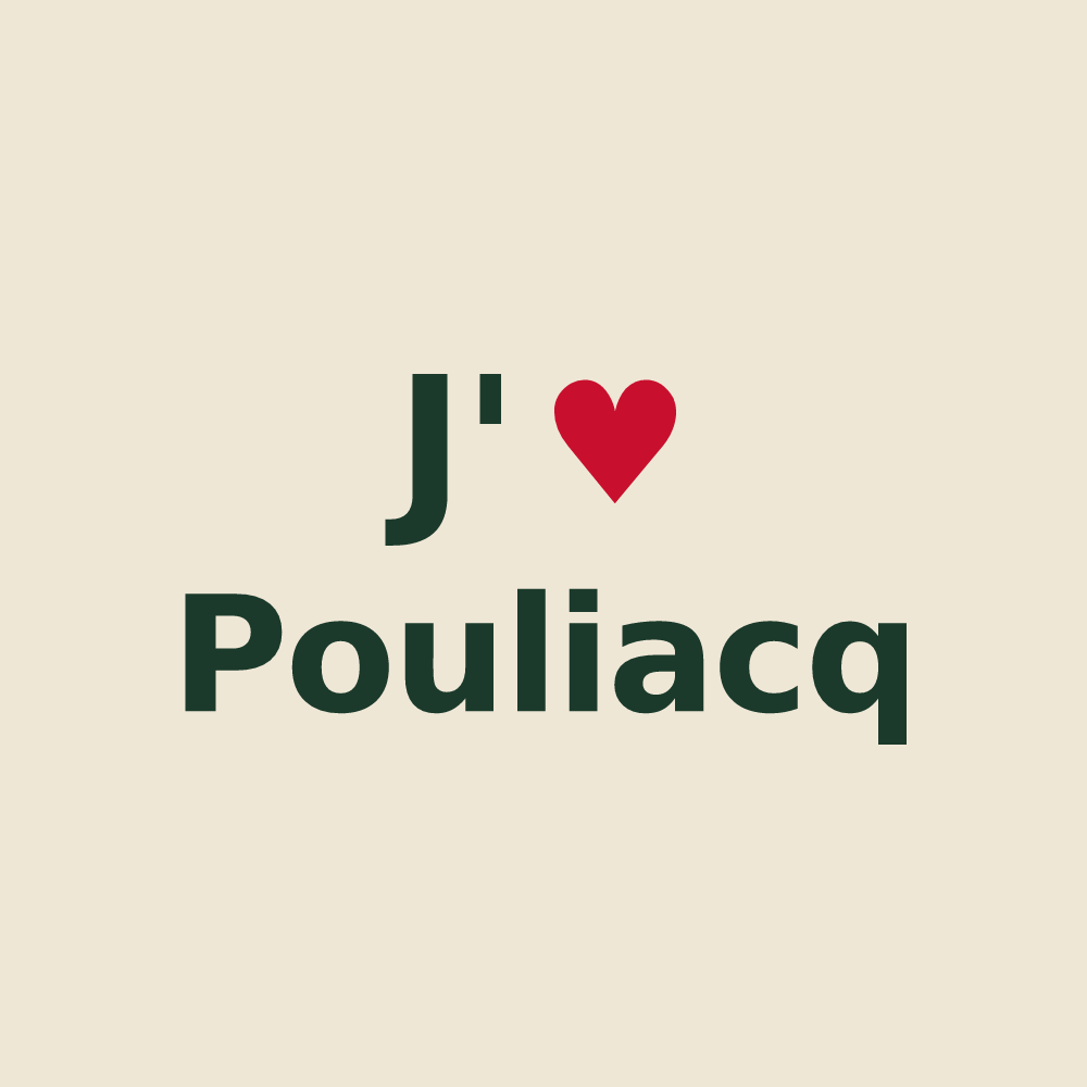 Tote bag personnalisé Pouliacq — design J'aime Pouliacq