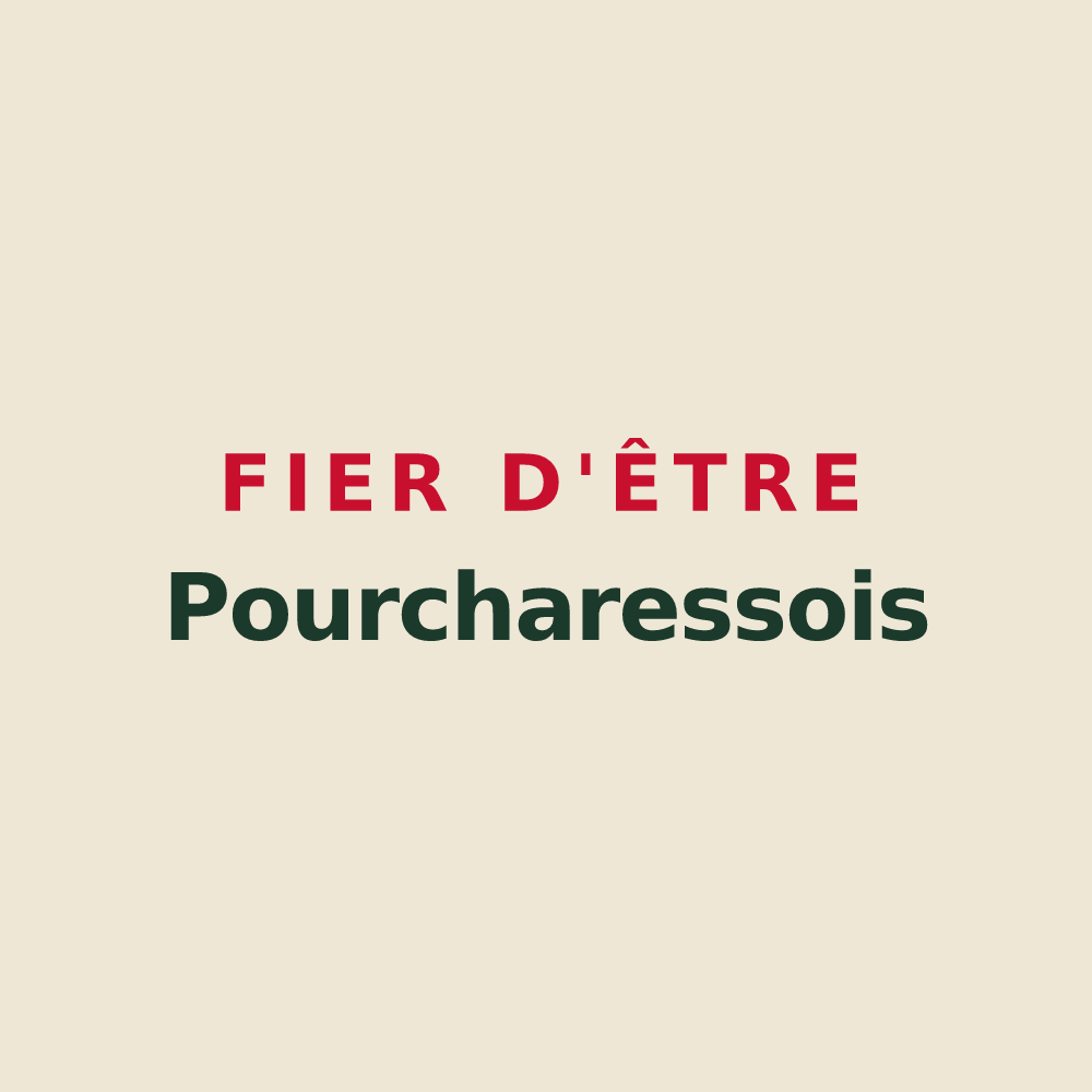 Tote bag « Fier d'être Pourcharessois » — design pour Pourcharesses