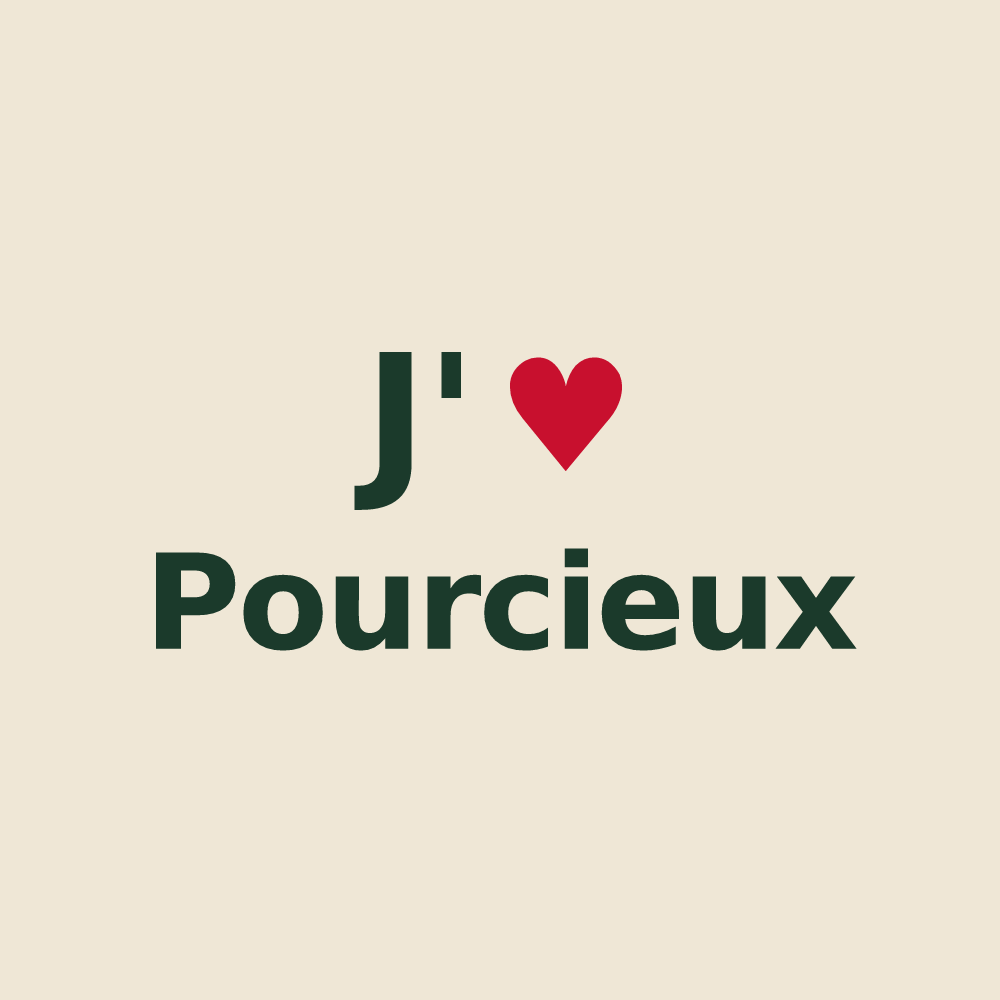 Tote bag personnalisé Pourcieux — design J'aime Pourcieux