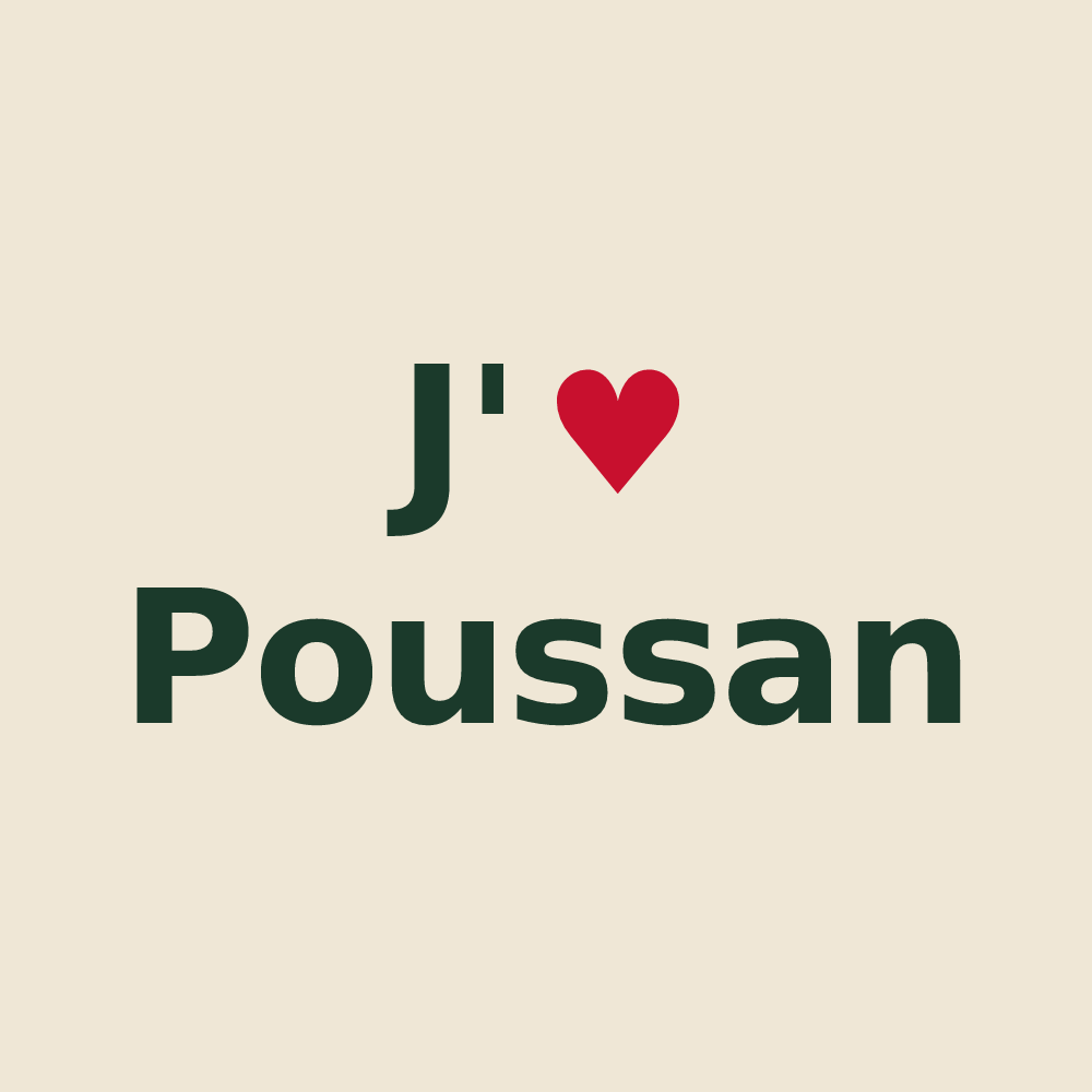 Tote bag personnalisé Poussan — design J'aime Poussan