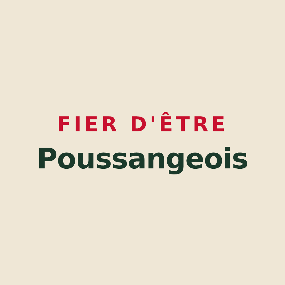 Tote bag « Fier d'être Poussangeois » — design pour Poussanges
