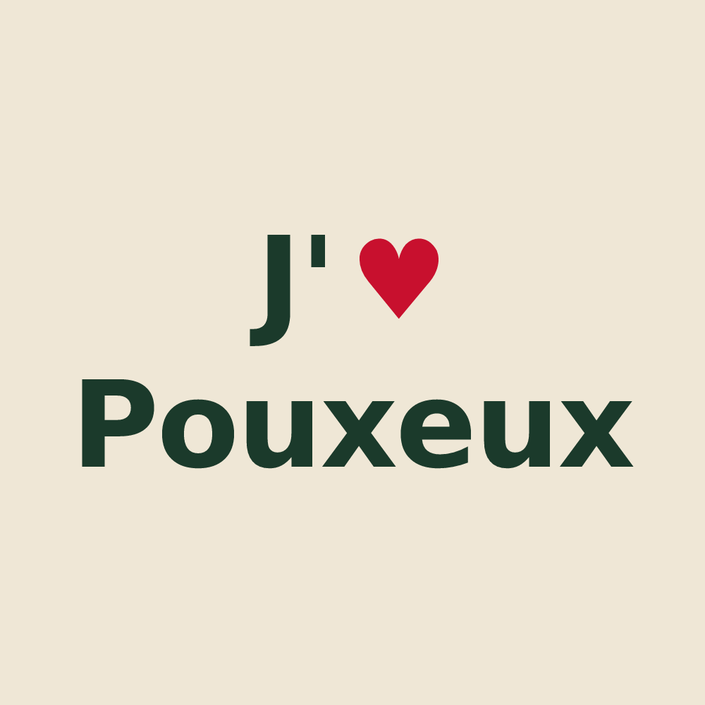 Tote bag personnalisé Pouxeux — design J'aime Pouxeux