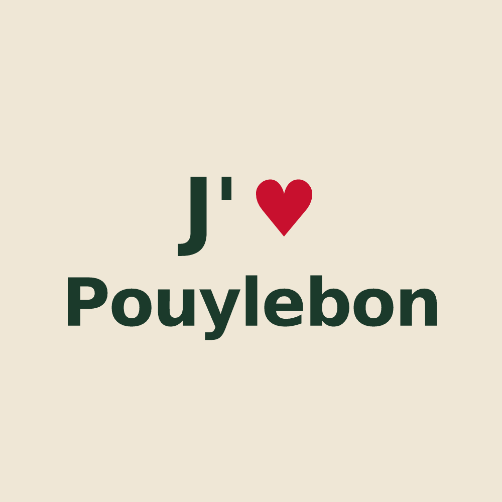 Tote bag personnalisé Pouylebon — design J'aime Pouylebon