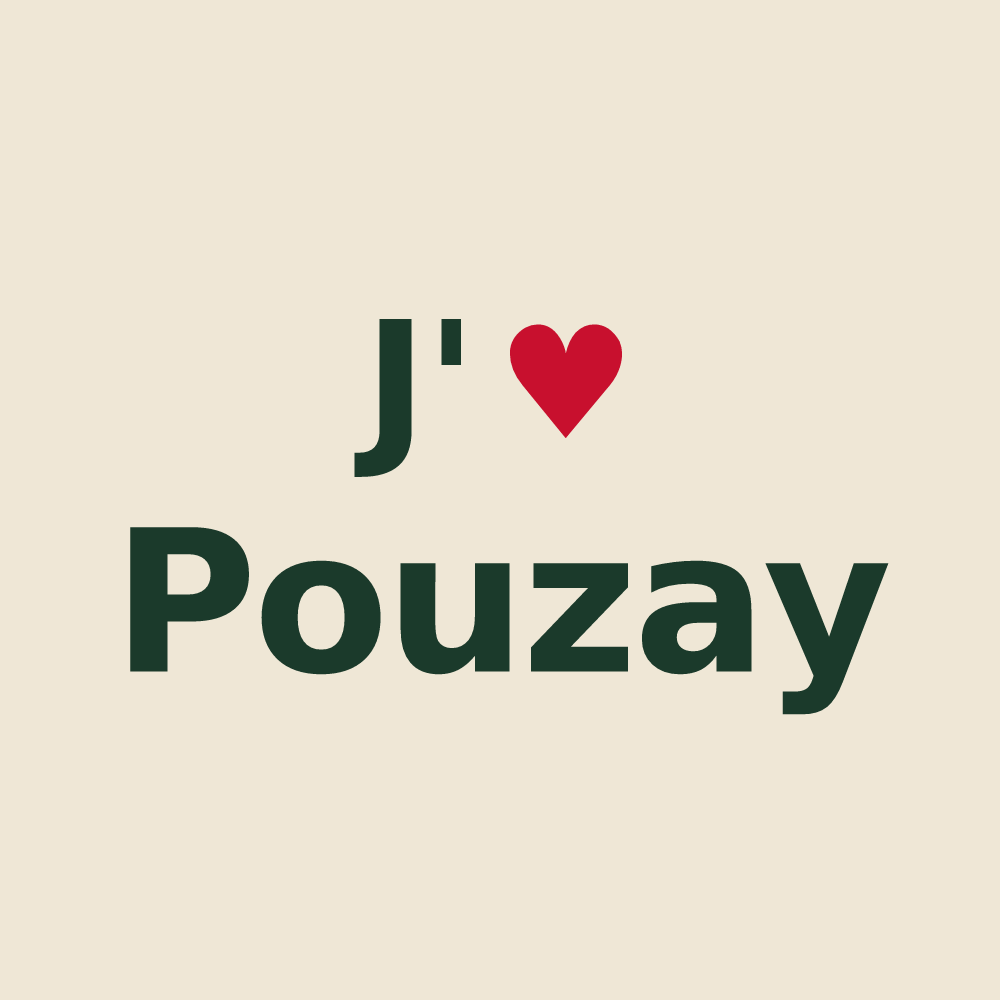 Tote bag personnalisé Pouzay — design J'aime Pouzay