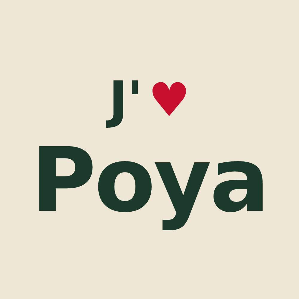 Tote bag personnalisé Poya — design J'aime Poya