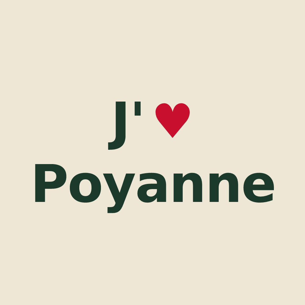 Tote bag personnalisé Poyanne — design J'aime Poyanne