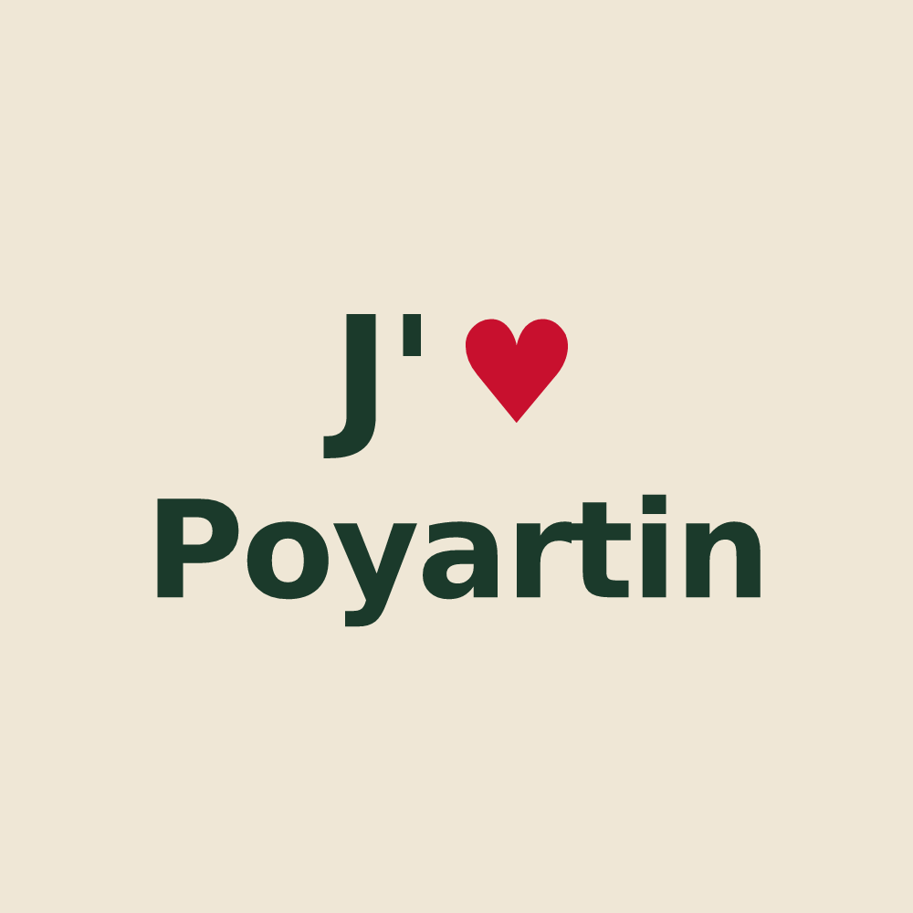 Tote bag personnalisé Poyartin — design J'aime Poyartin