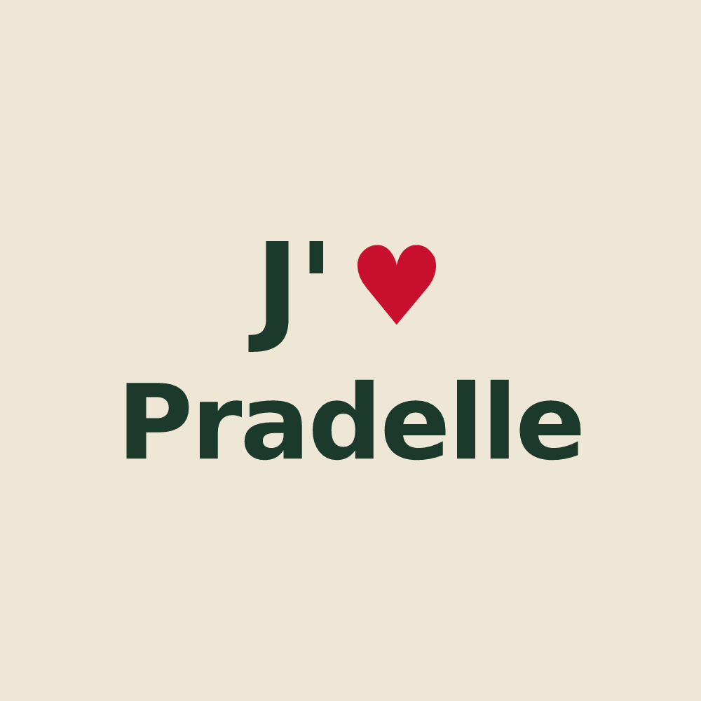 Tote bag personnalisé Pradelle — design J'aime Pradelle