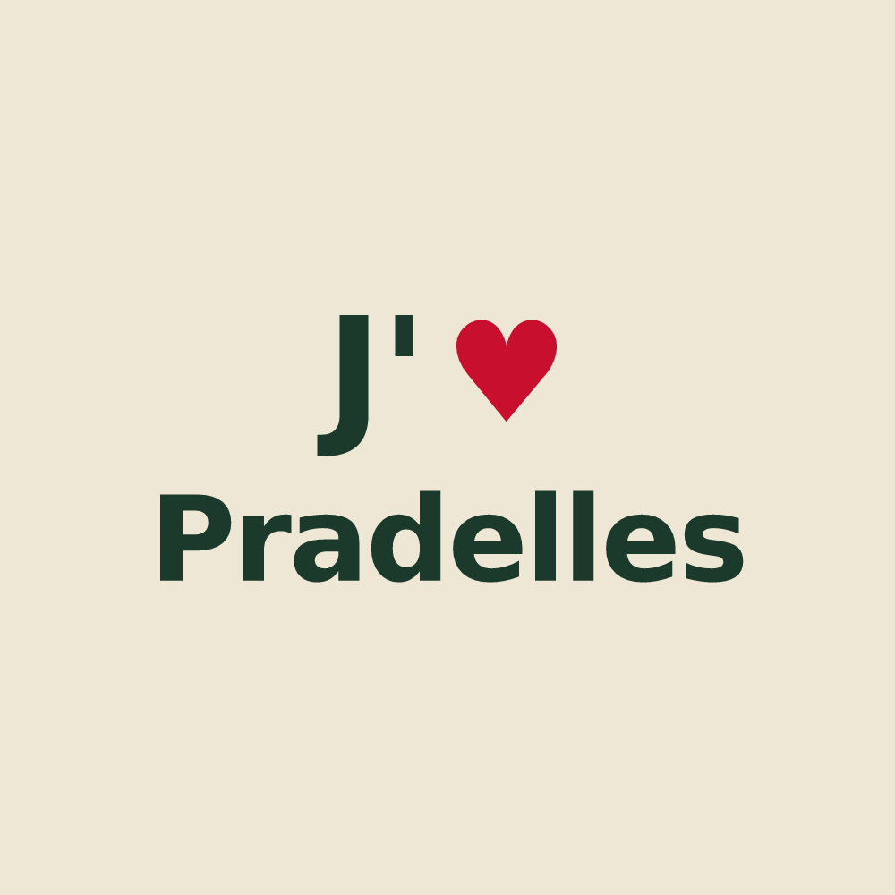 Tote bag personnalisé Pradelles — design « J'aime Pradelles » imprimé sur le tote bag