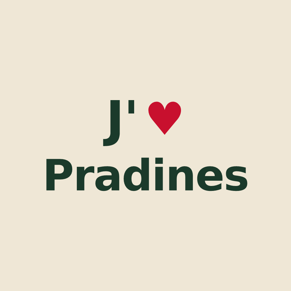 Tote bag personnalisé Pradines — design J'aime Pradines