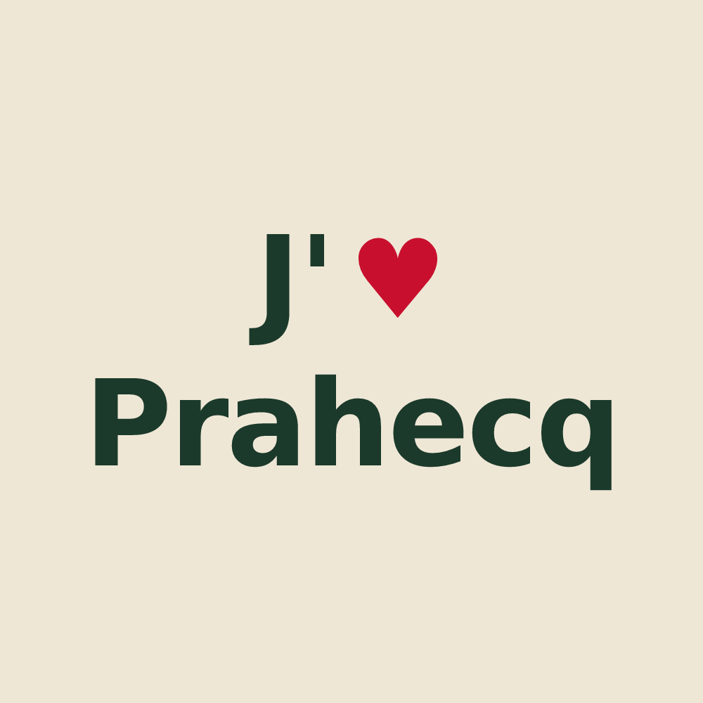 Tote bag personnalisé Prahecq — design J'aime Prahecq