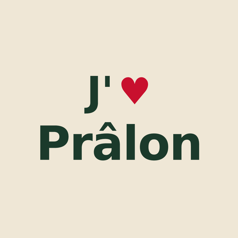 Tote bag personnalisé Prâlon — design J'aime Prâlon