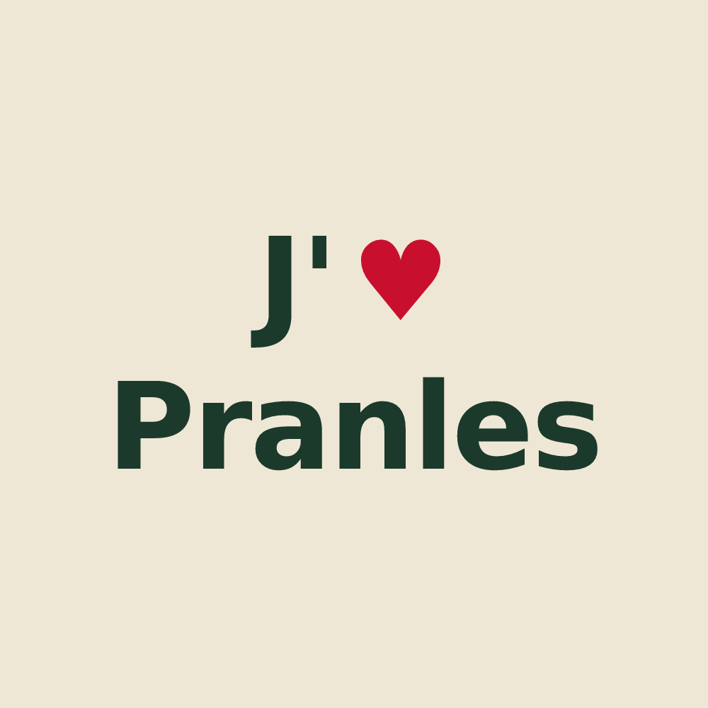 Tote bag personnalisé Pranles — design J'aime Pranles