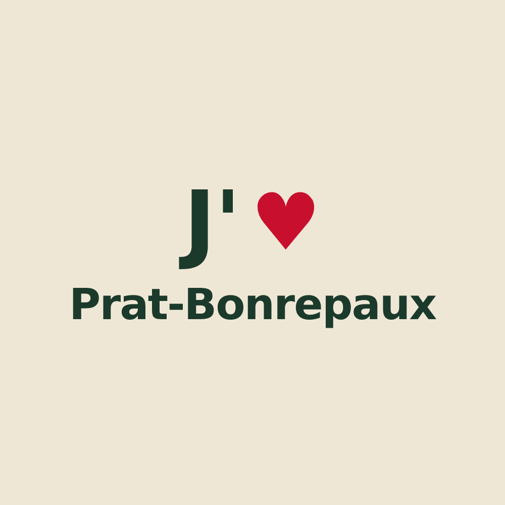 Tote bag personnalisé Prat-Bonrepaux — design J'aime Prat-Bonrepaux