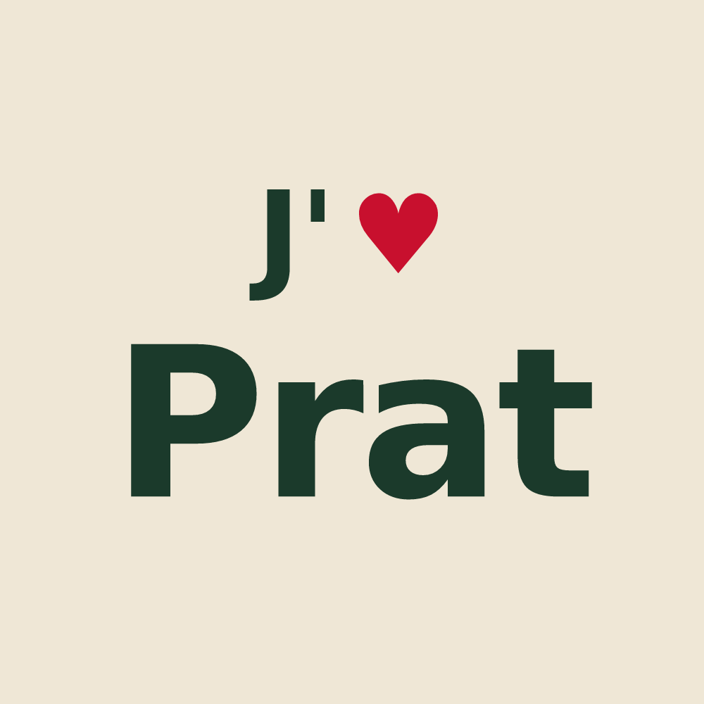 Tote bag personnalisé Prat — design J'aime Prat