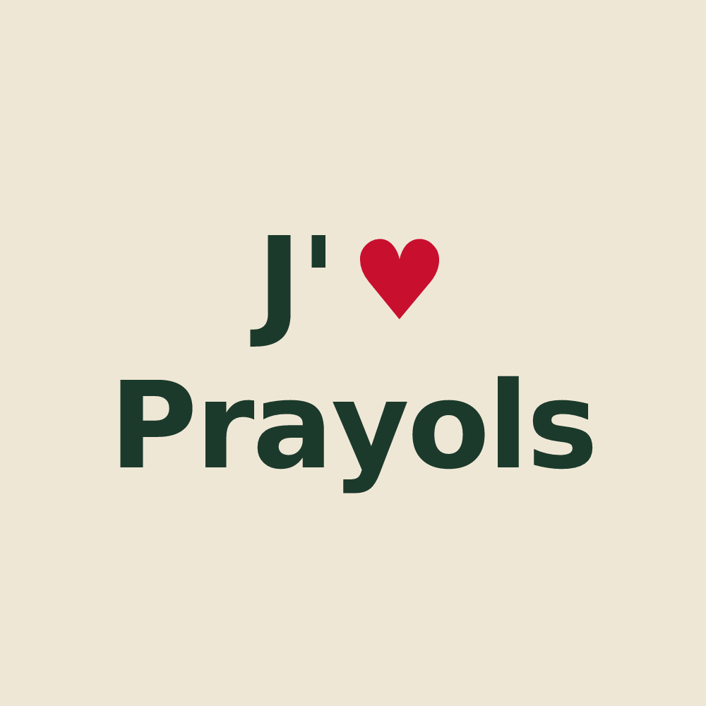 Tote bag personnalisé Prayols — design J'aime Prayols