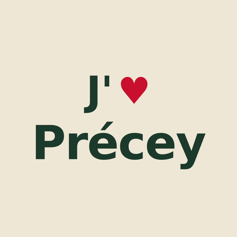Tote bag personnalisé Précey — design J'aime Précey