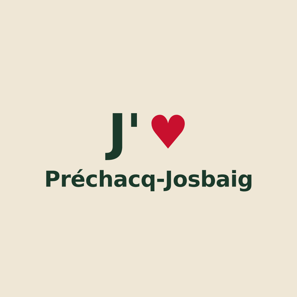 Tote bag personnalisé Préchacq-Josbaig — design J'aime Préchacq-Josbaig