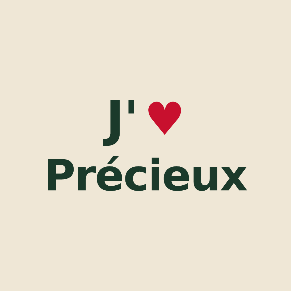 Tote bag personnalisé Précieux — design J'aime Précieux