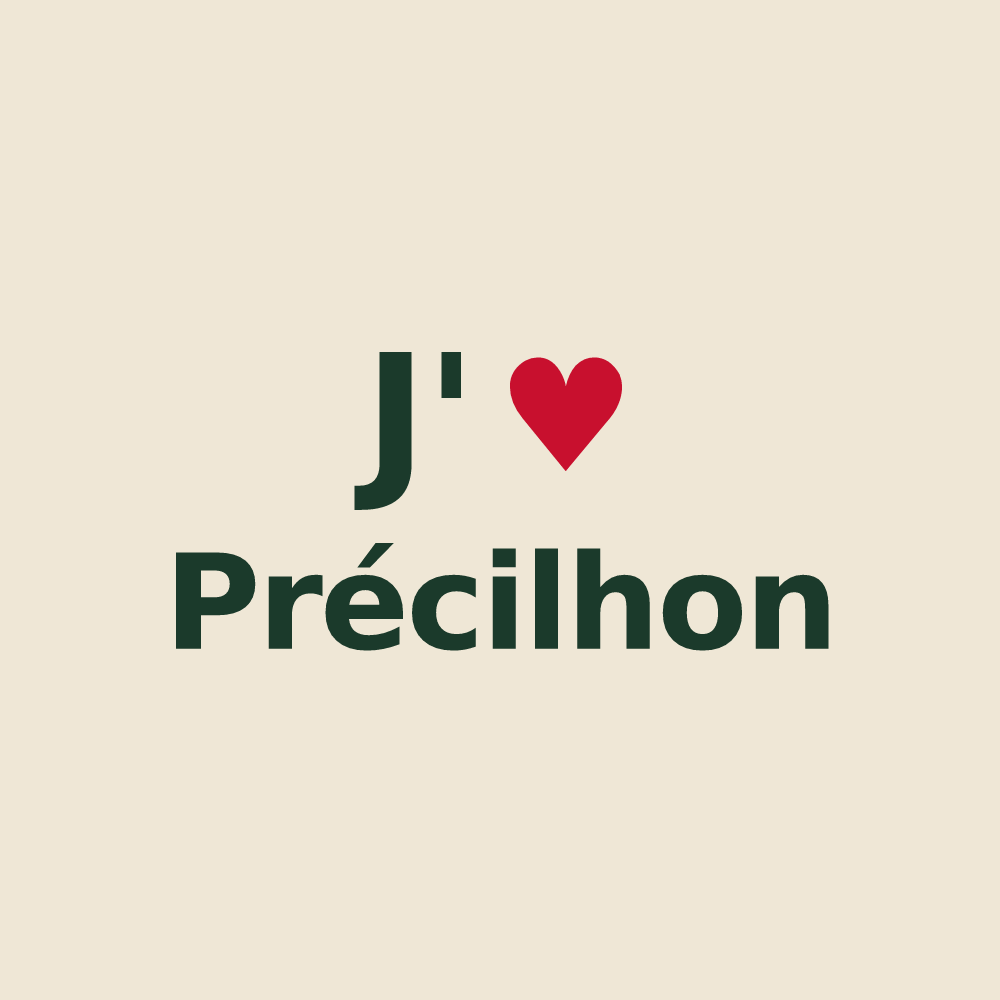 Tote bag personnalisé Précilhon — design J'aime Précilhon