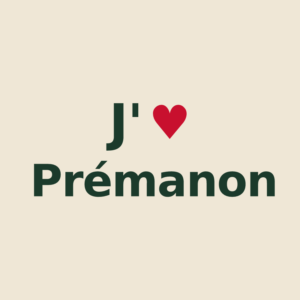 Tote bag personnalisé Prémanon — design J'aime Prémanon